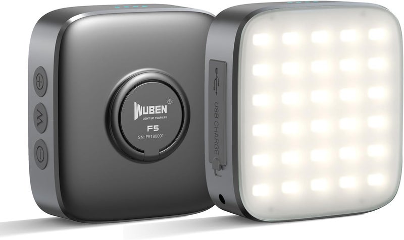 WUBEN فانوس تخييم LED قابل لإعادة الشحن WUBEN F5 – 500 لومن، بطارية 5200 مللي أمبير، 3 درجات حرارة للألوان، ضوء مغناطيسي ومعلق، مقاوم للماء IP64 للتخييم، الطوارئ، المنزل والسيارة (رمادي) - Image 1